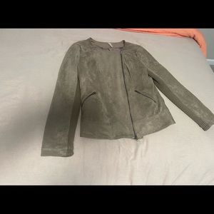 Moto Jacket. Green/gray.